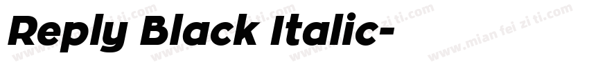 Reply Black Italic字体转换